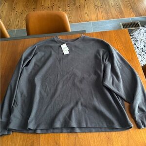 Abercrombie & Fitch oversized Blue/Grey Long Sleeve Lounge Tee